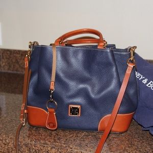 Dooney & Bourke Brenna 3 pc Set Pebble Navy/Tan